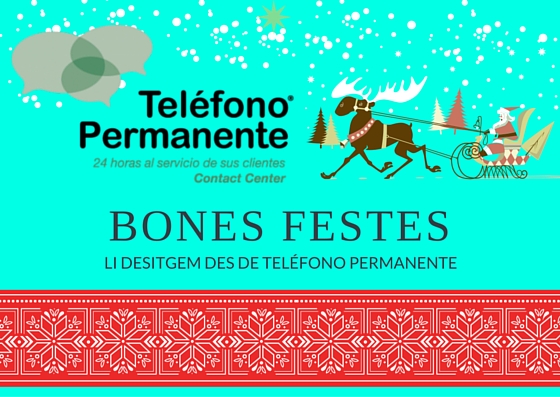 Felicitación de Navidad de Teléfono Permanente