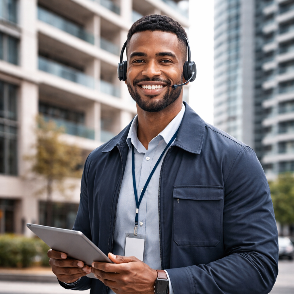 Gestión profesional de llamadas por un teleoperador de Teléfono Permanente para administradores de fincas